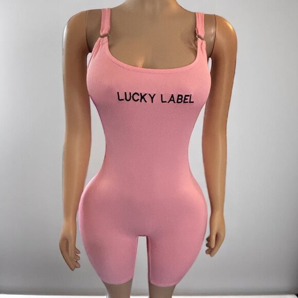 Sleeveless Pink Short Romper - Picture 1 of 5